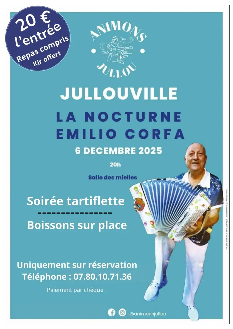 Animons Jullou Nocturne d'Emilio soirée tartiflette Jullouville 2025