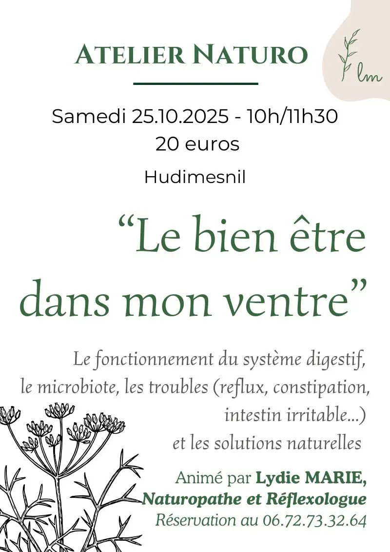 Bien dans mon ventre atelier naturo Lydie Marie Hudimesnil 2025