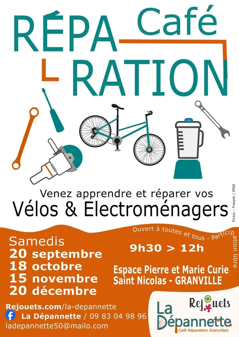Café Réparation La Dépannette Rejouets octobre novembre décembre 2025 Granville
