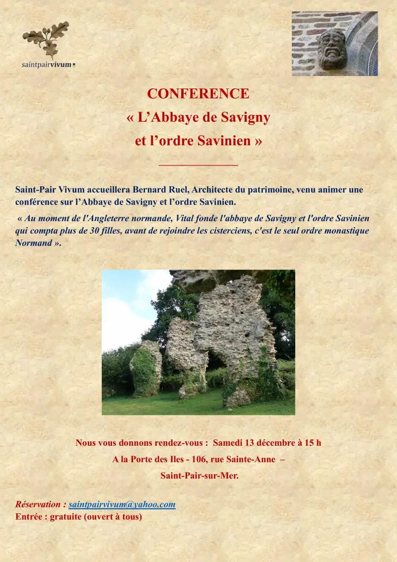 Conférence Bernard Ruel Saint-Pair Vivum 2025
