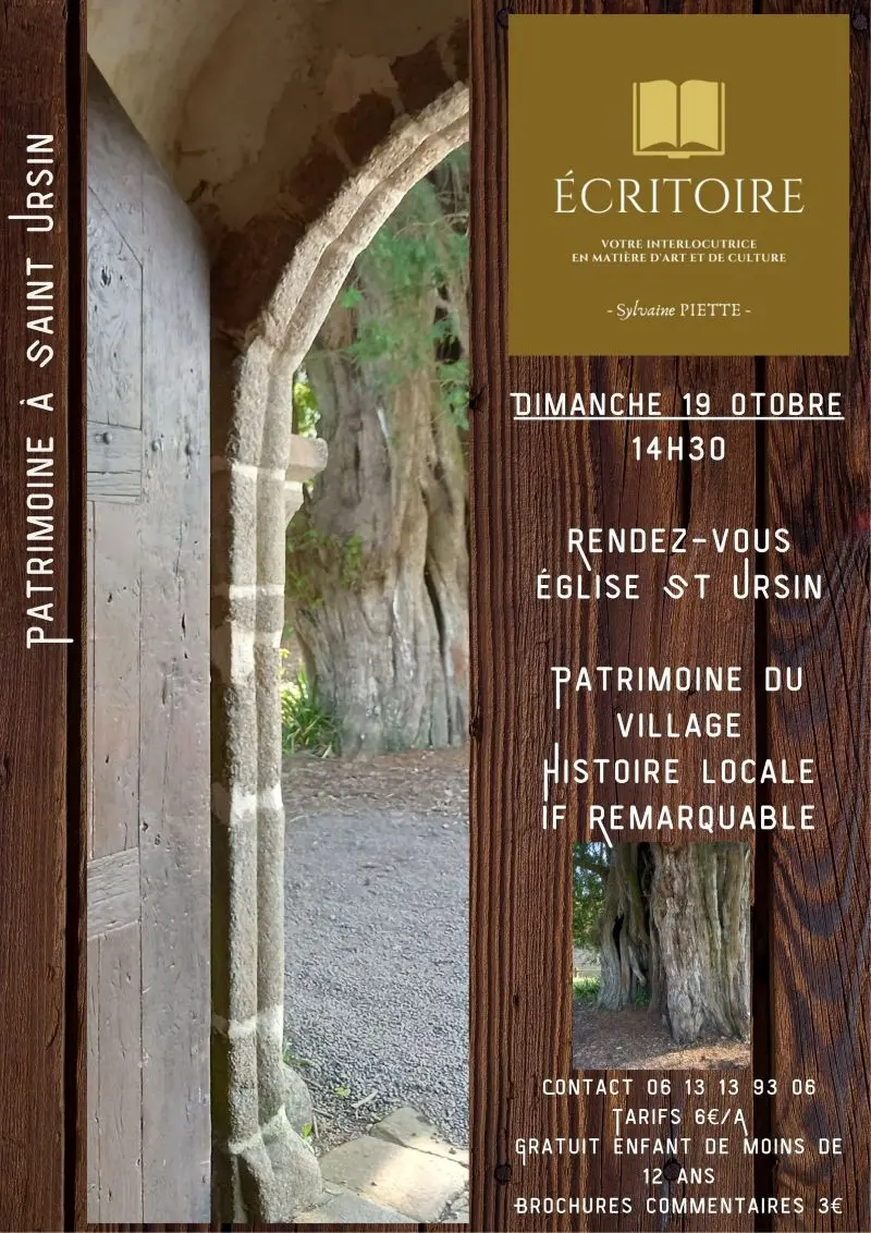 Ecritoire Visite Patrimoine à Saint-Ursain Saint-Jean-des-Champs 2025