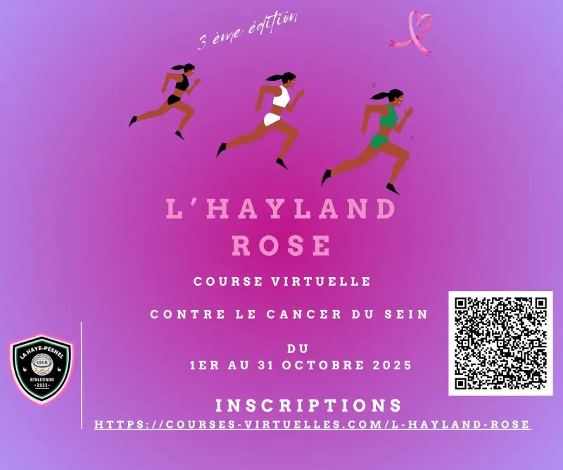 Hayland Rose courses virtuelles La Haye Pesnel Athlétisme 2025