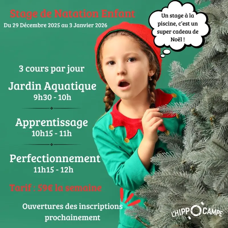 L'Hippocampe Stage Natation enfants Vacances noël 2025 Granville