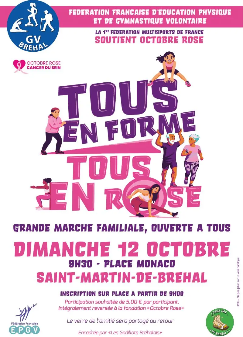 Octobre rose Saint-Martin-de-brehal 2025