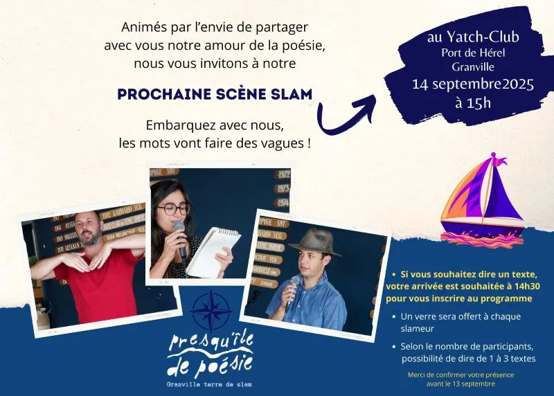 Presqu'ile de poésie scene slam 14 09 25 Granville