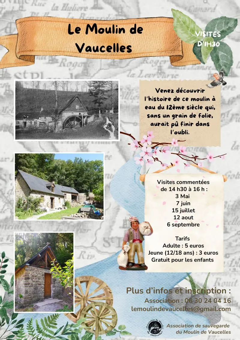 Visite du moulin de Vaucelles 2025