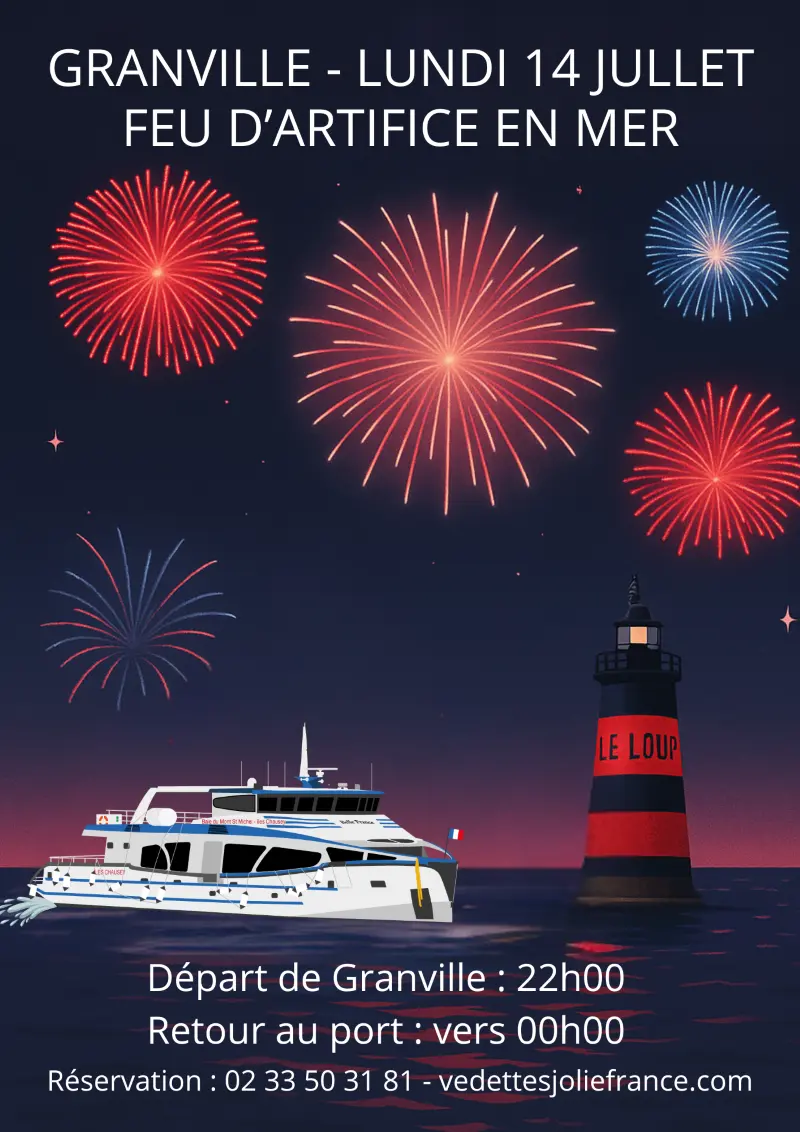 affiche feu d'artifice Granville 2025