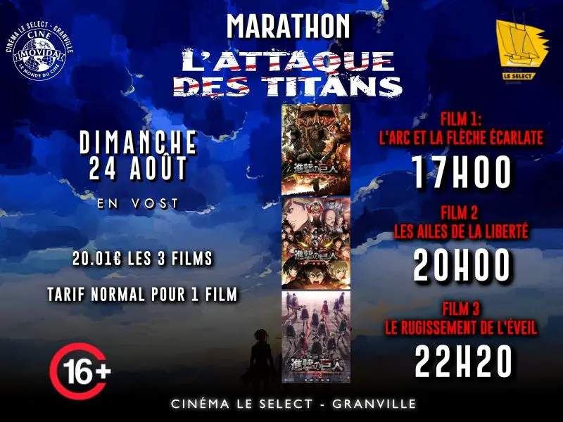 attaque des titans le select cinema granville 2025