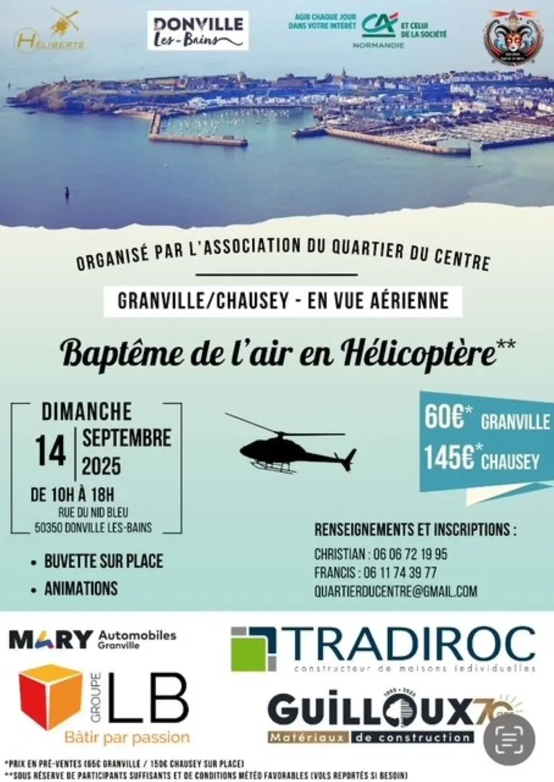Association Quartier du centre baptême de l’air Donville les bains 2025