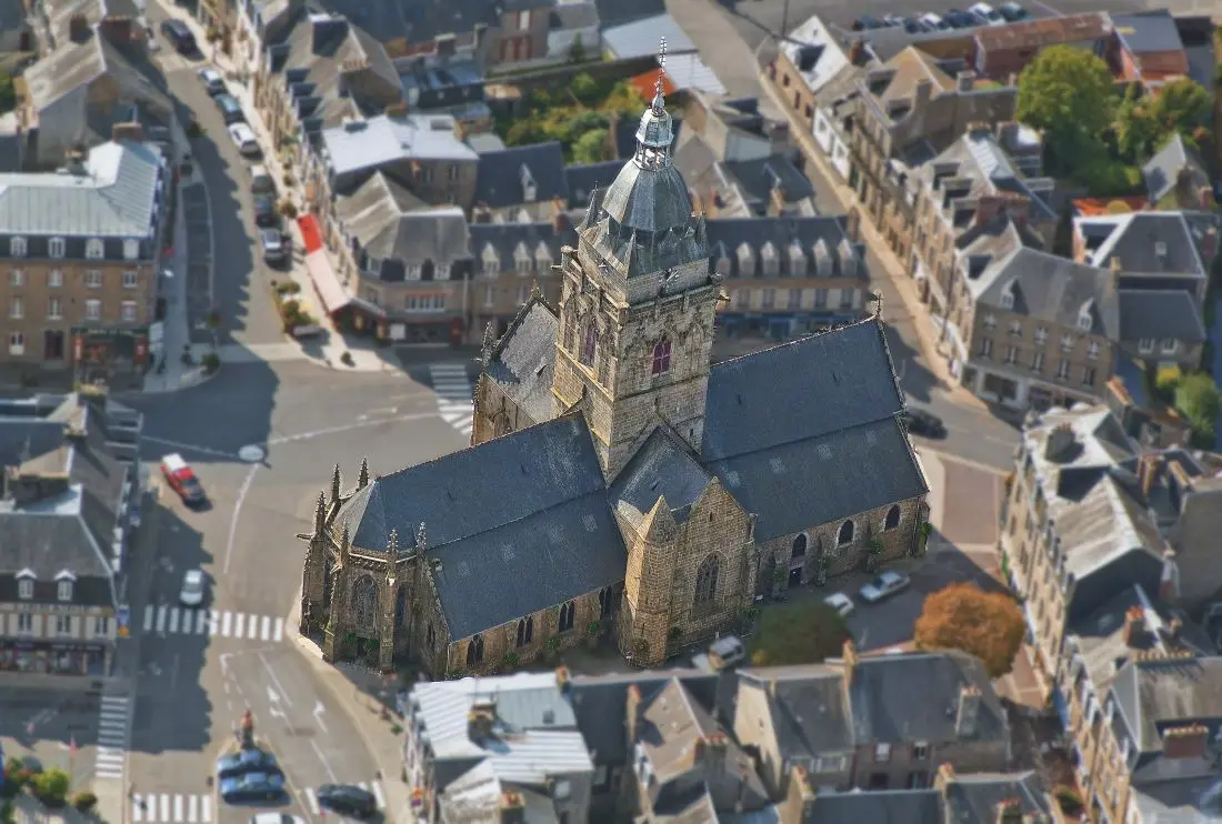 église vue aérienne