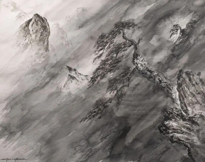 robert_faure_galerie_artan_granville_ arbres_montagnes_ typhon