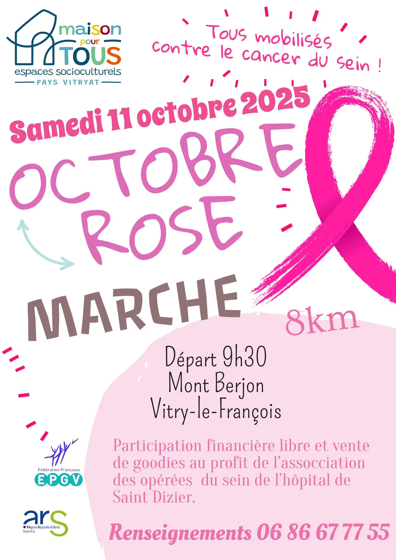 Octobre Rose Marche MPT Pays Vitryat