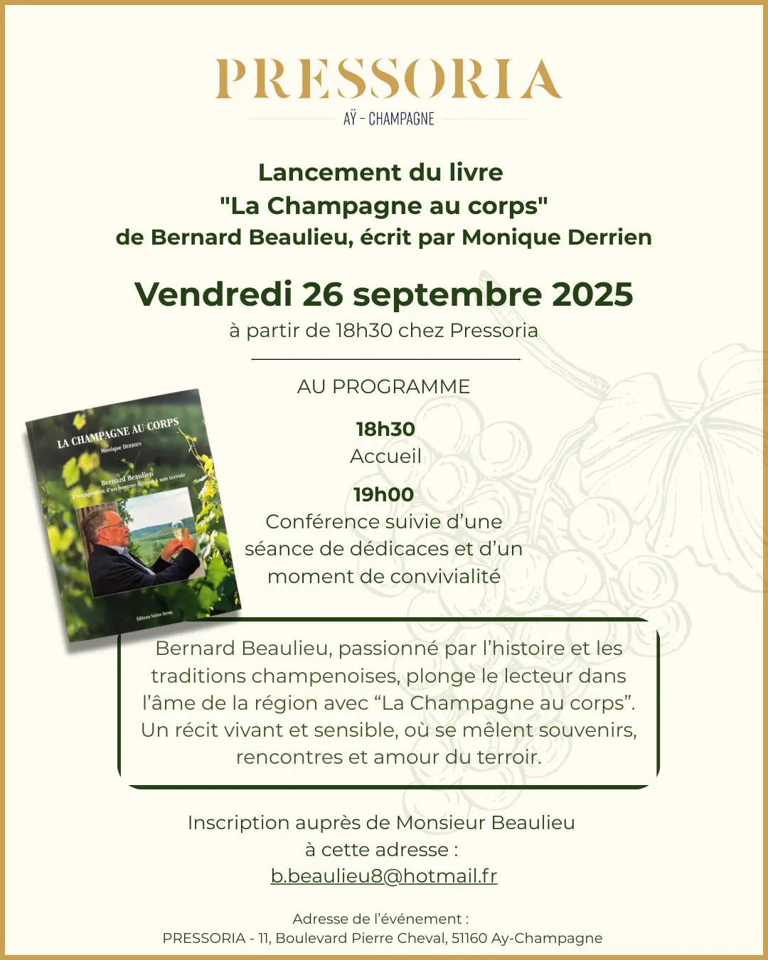 Invitation Mr Beaulieu