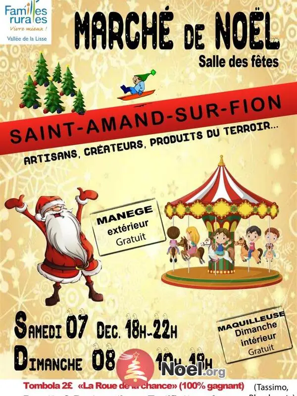 affiche marche de noel saint amand sur fion