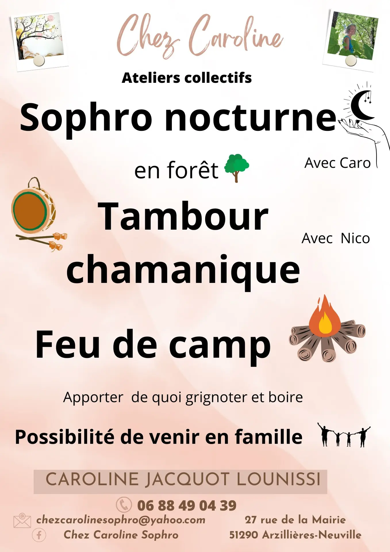 sophro nocturne tambour feu de camp