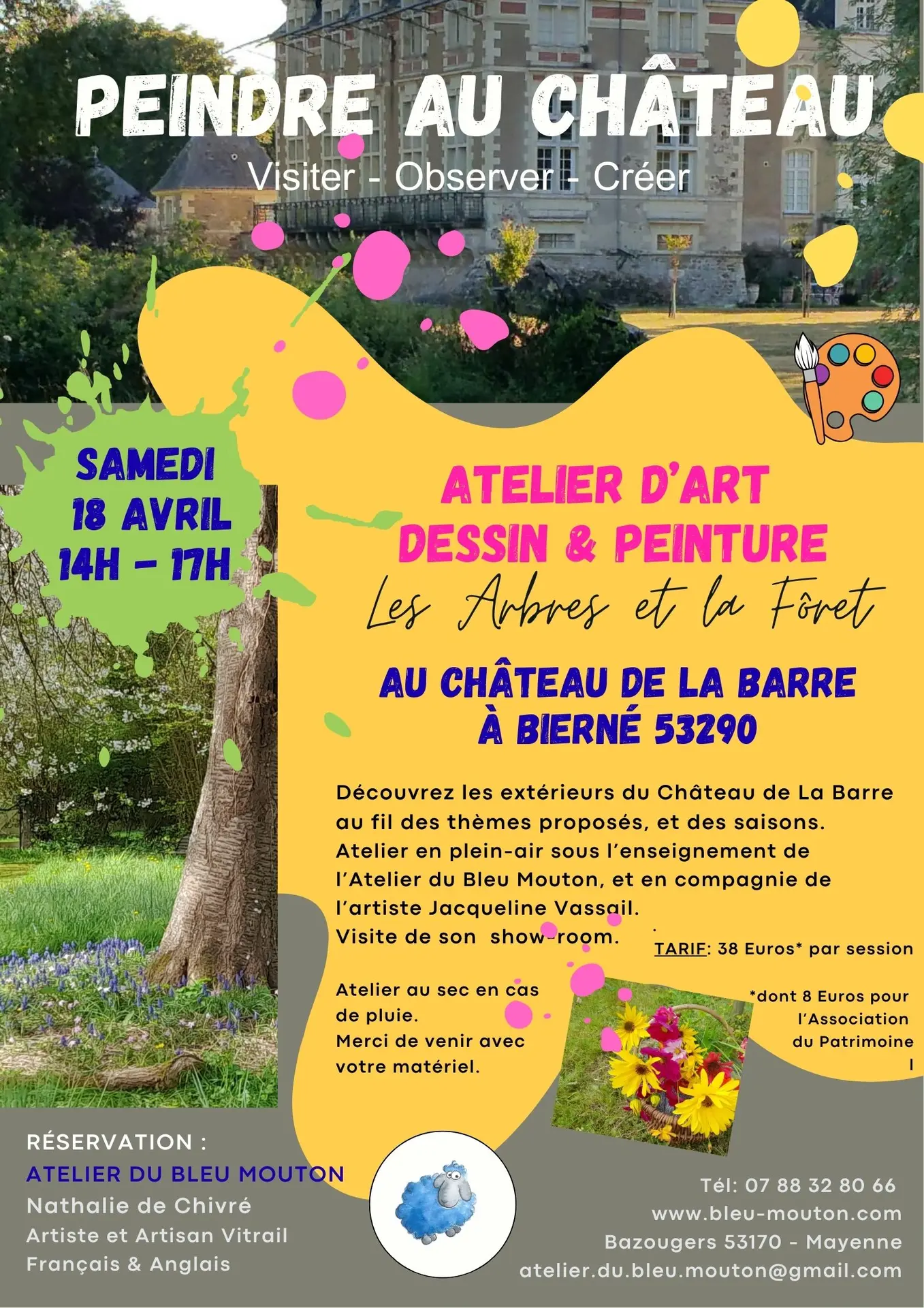 Peindre au Château - Atelier du Bleu Mouton