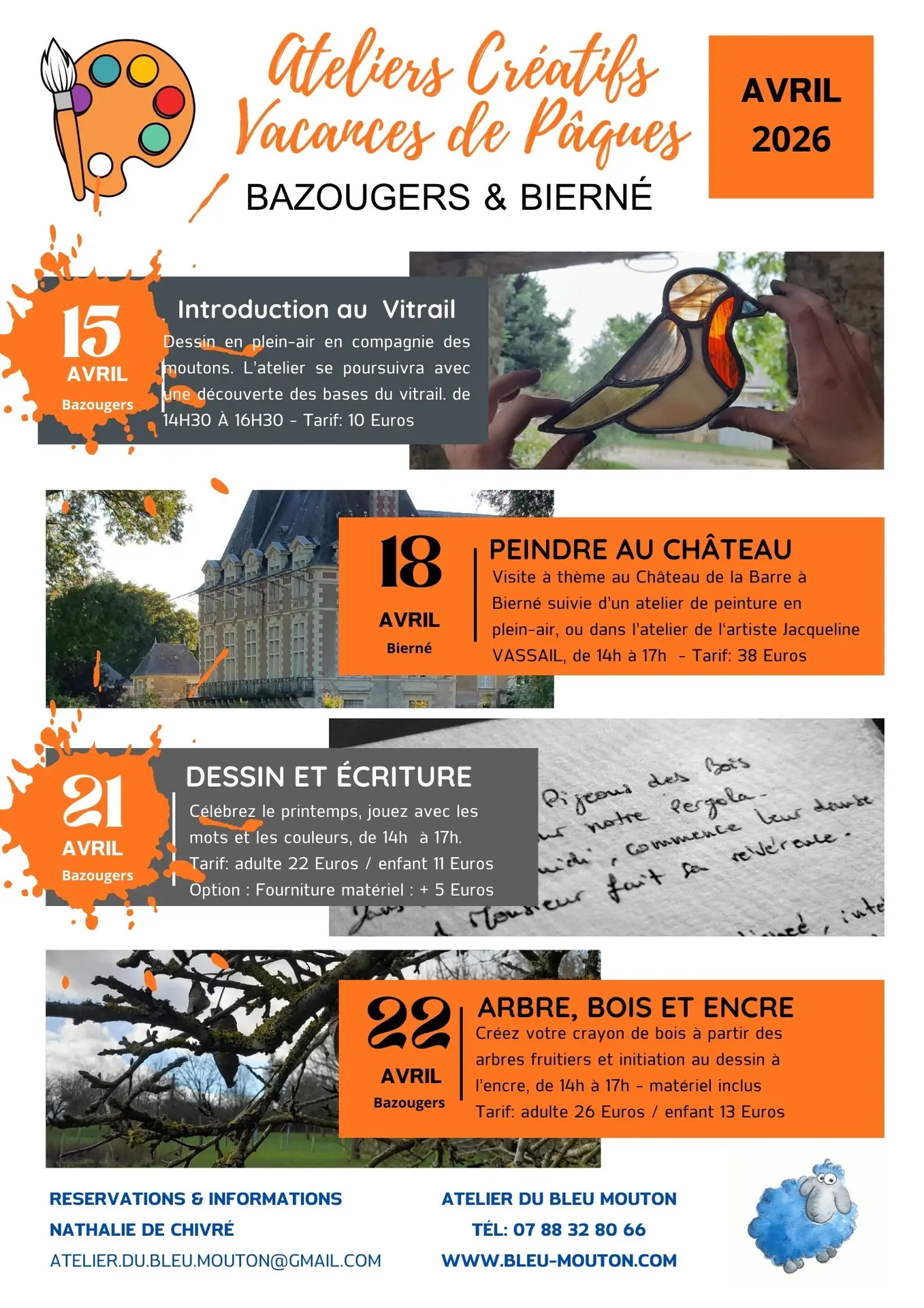 Programme de Pâques - Atelier du Bleu Mouton