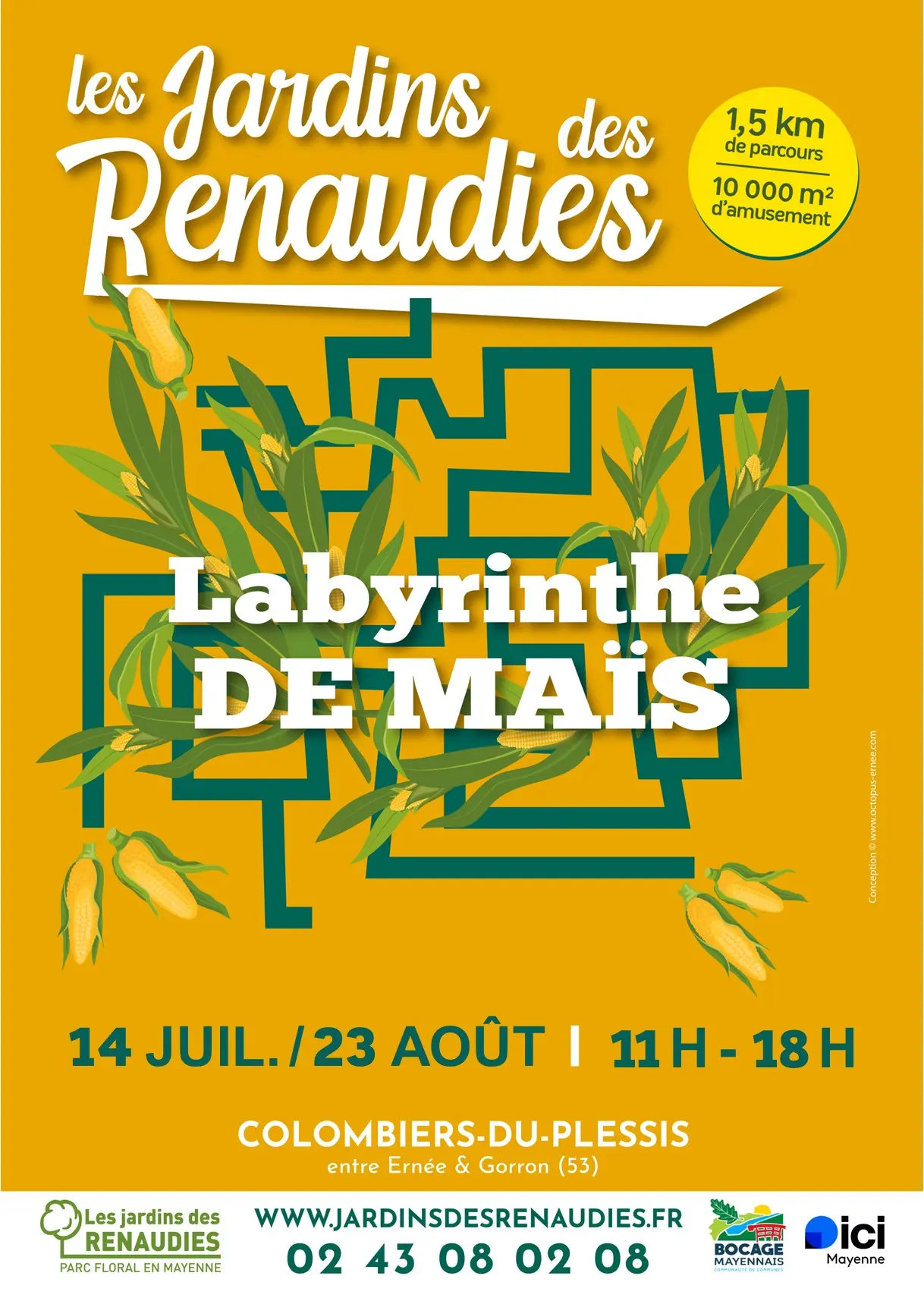 Les Jardins des Renaudies - Labyrinthe de Maïs - 14 Juillet - 23 Août 2026