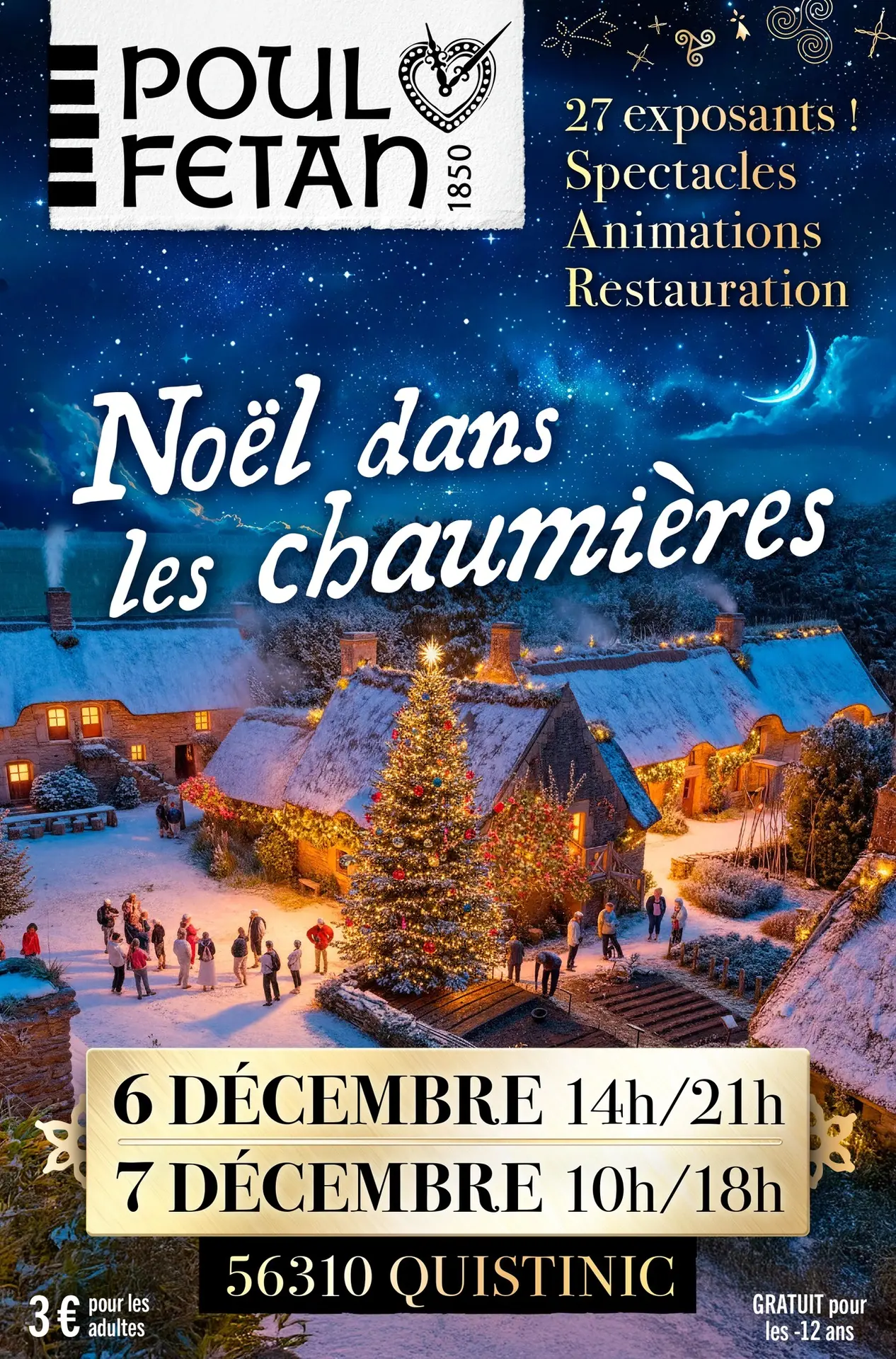 Affiche Noël dans les chaumières