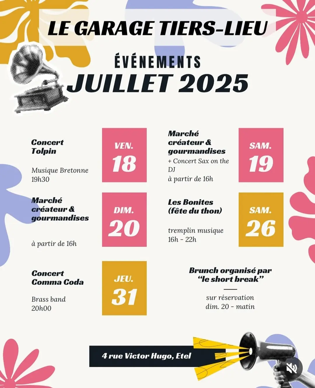 Animations de juillet