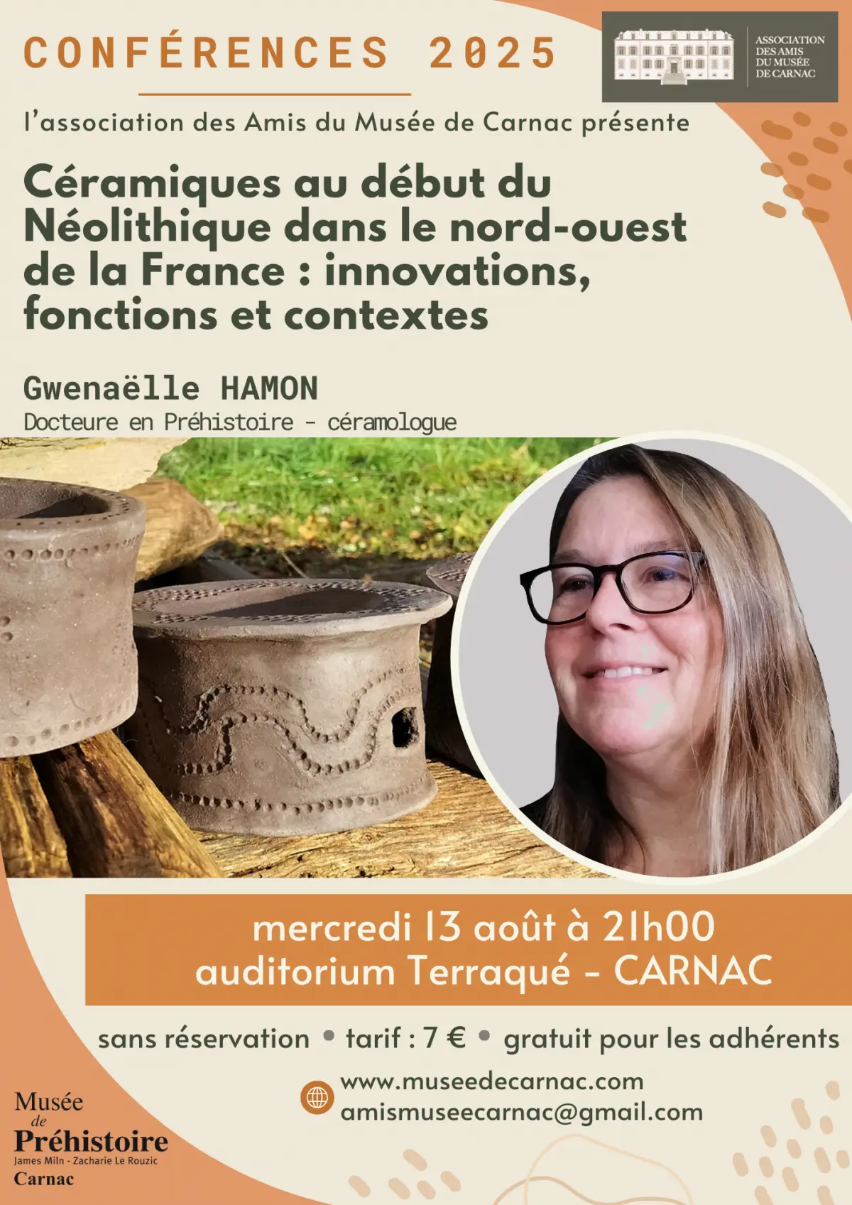 Conférence: Céramiques au début du Néolithique dans le nord-ouest de la France