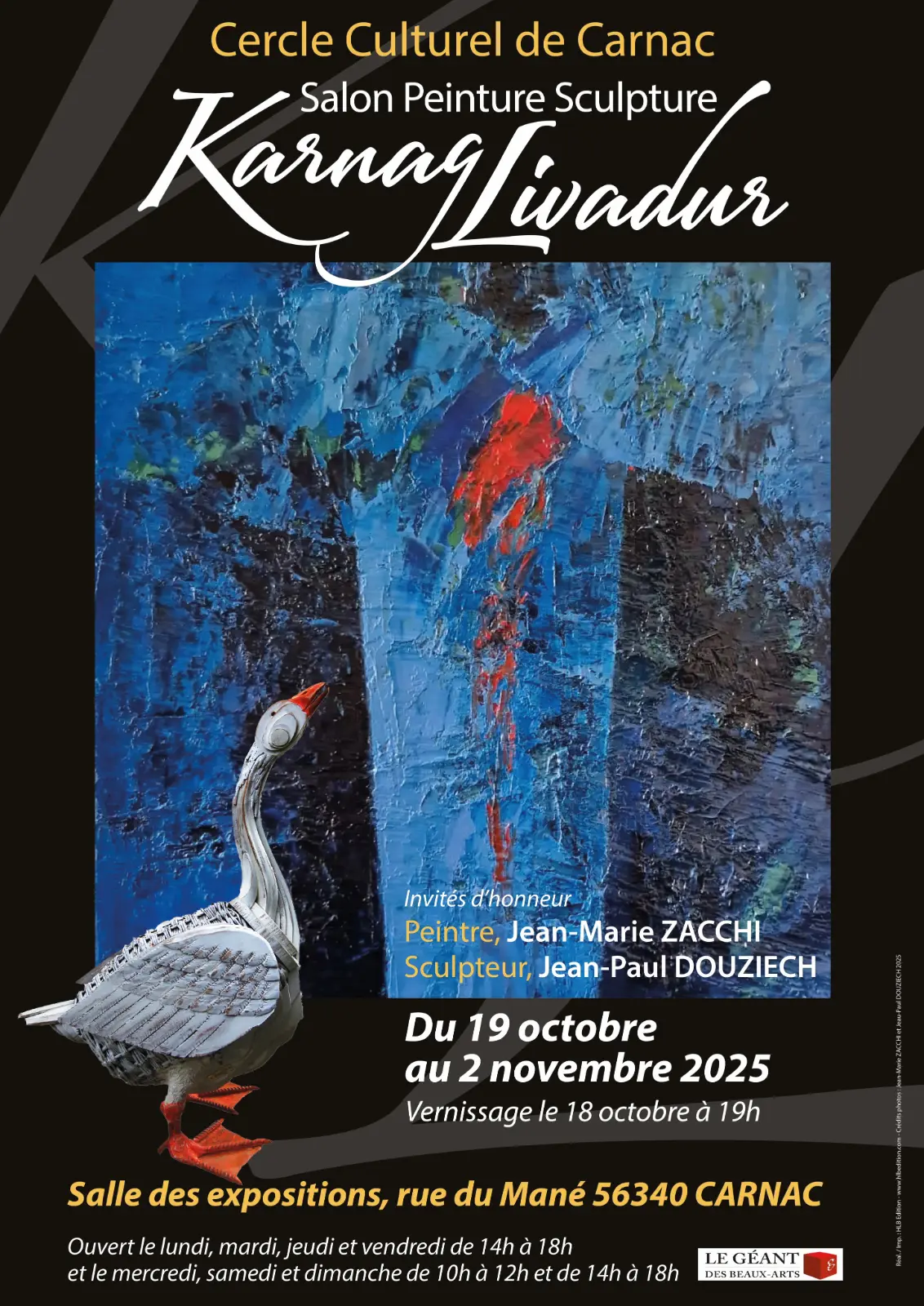 19 octobre au 2 novembre_salon des artistes-salle d'expo rue du mané_CARNAC