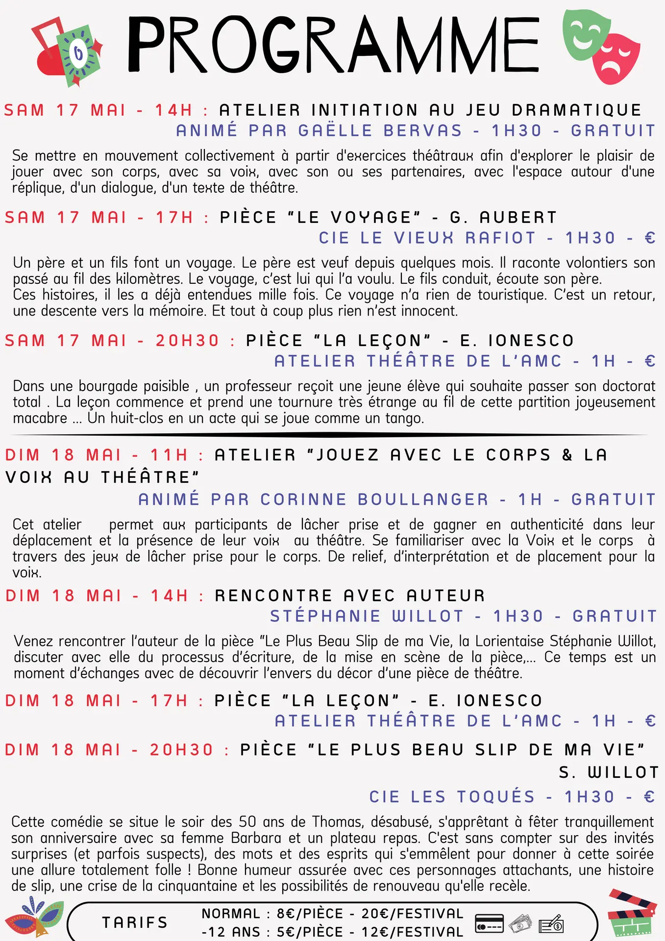 Festival de Théâtre #1 - Affiche