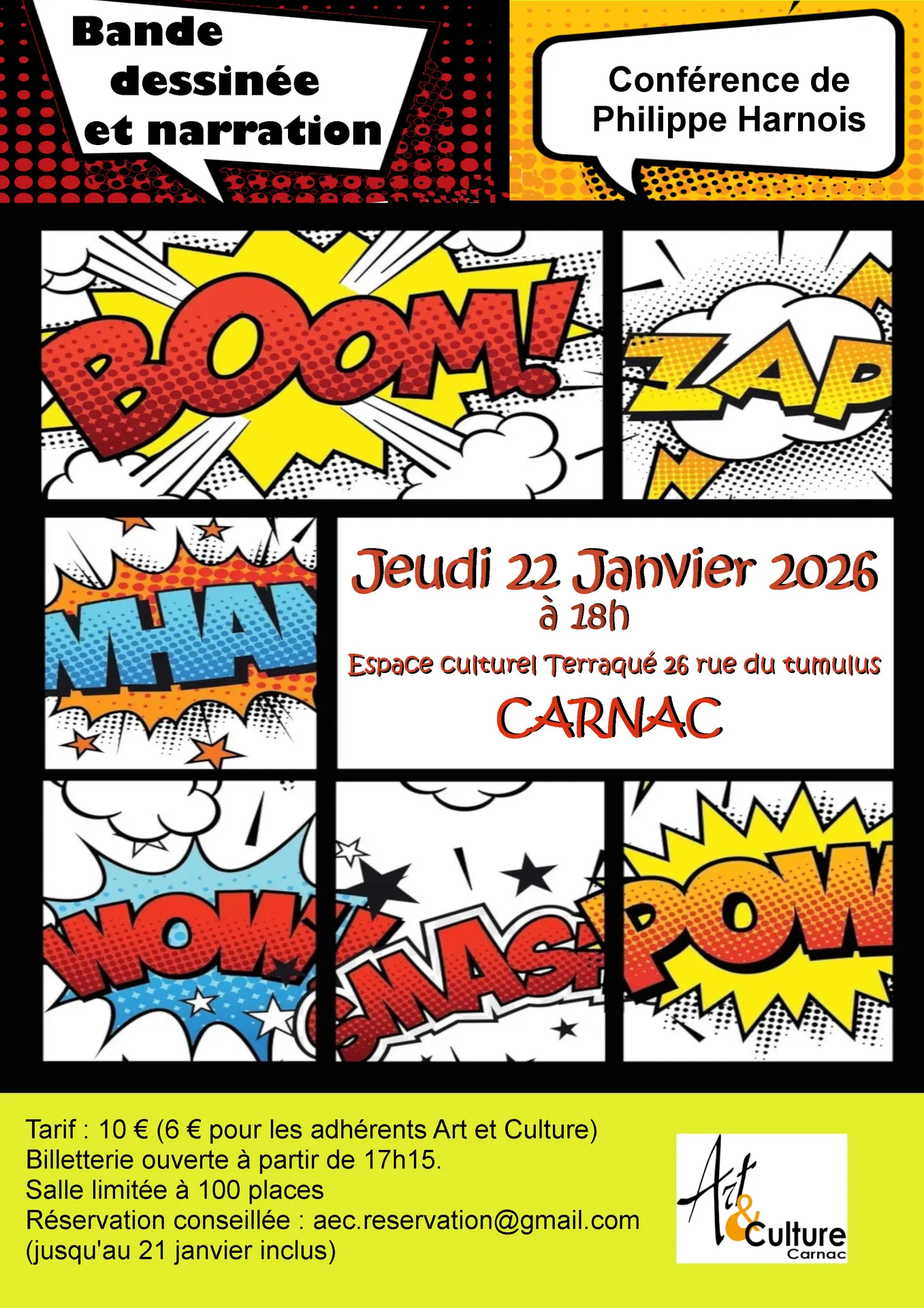 22 janv_Conférence sur l’Art BD_Carnac
