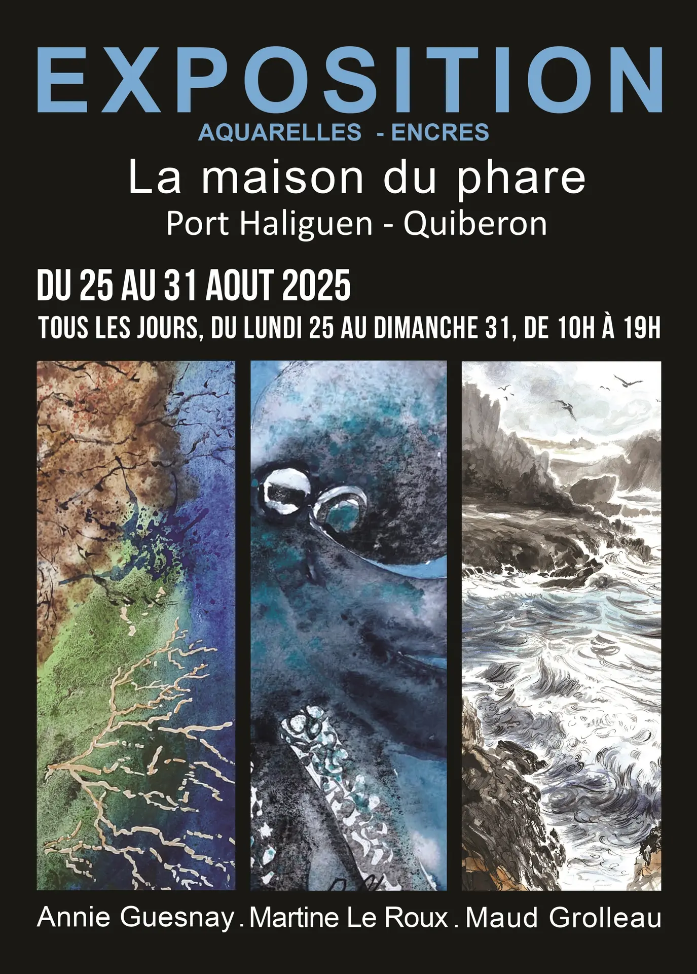 25.08.25 Aquarelles Encres -Le Roux Guesnay Grolleau