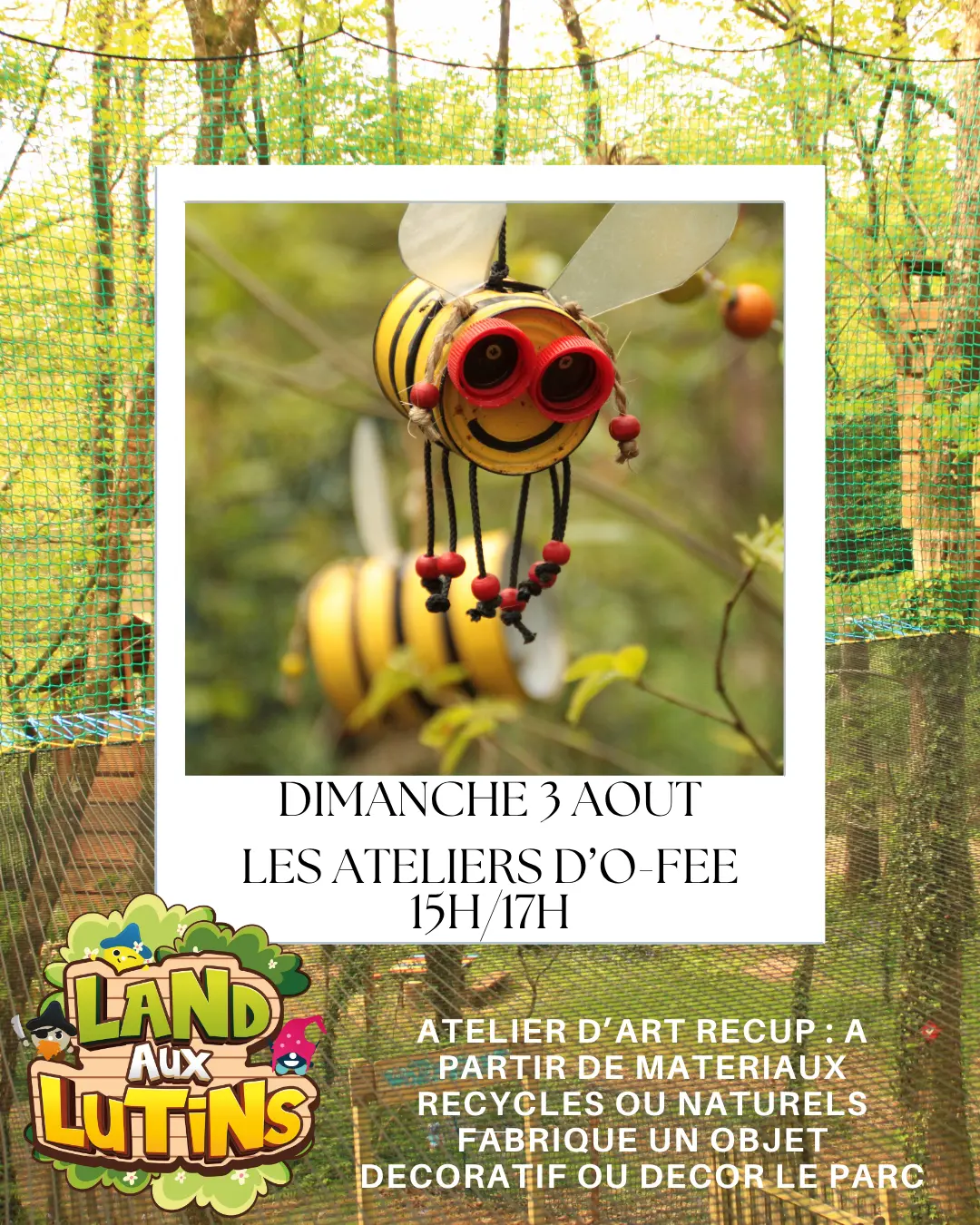 ateliers art recup parc de loisirs land aux lutins
