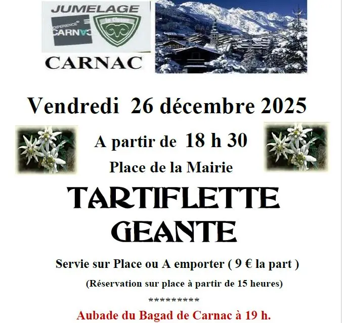 tartiflette géante de noel