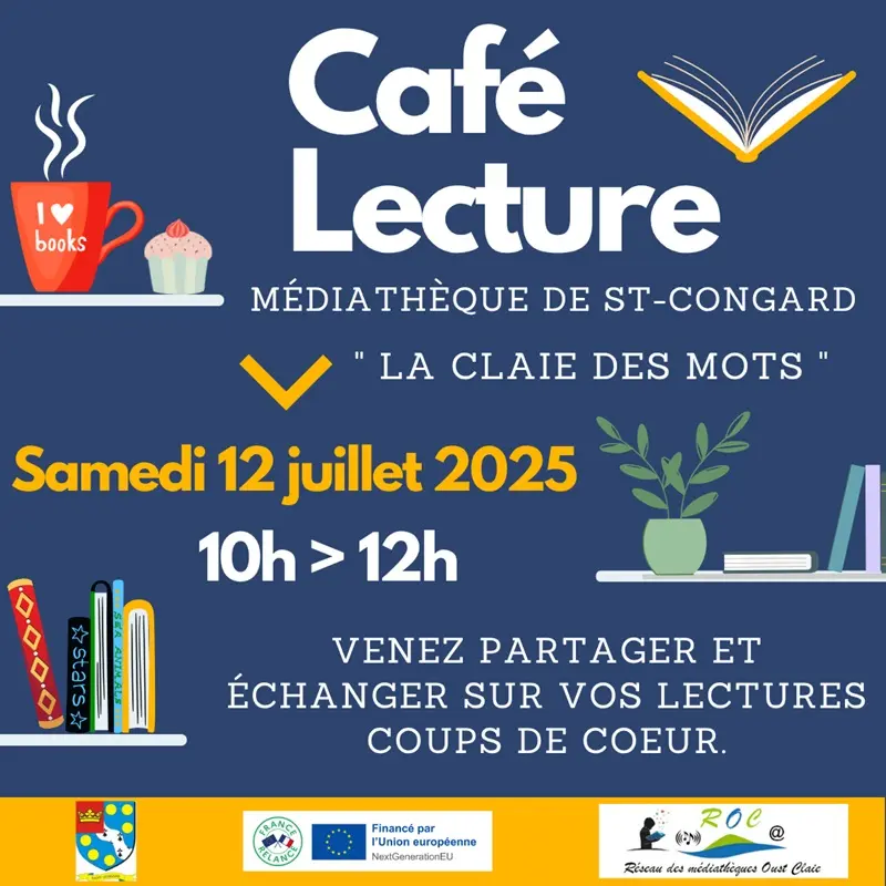 Affiche café - lecture du samedi 12 juillet 2025