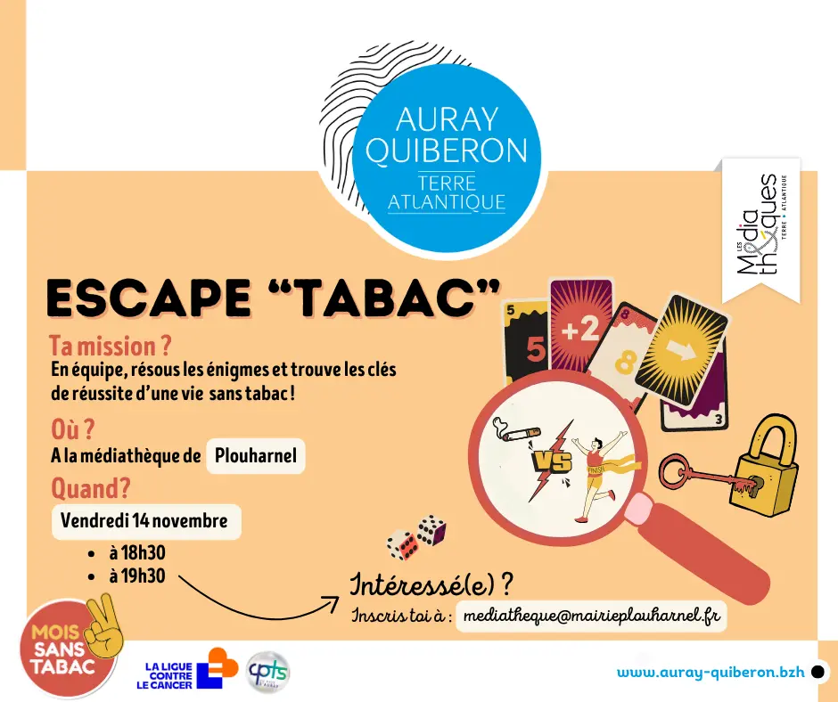 Affiche esc game sans tabac