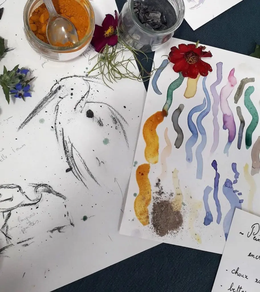 Atelier encres végétales©Sylvia Boudard