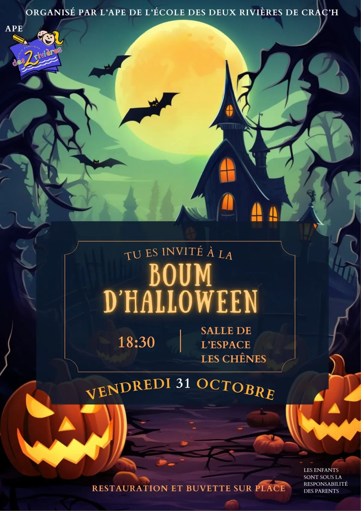 Boum d’Halloween – École des 2 Rivières