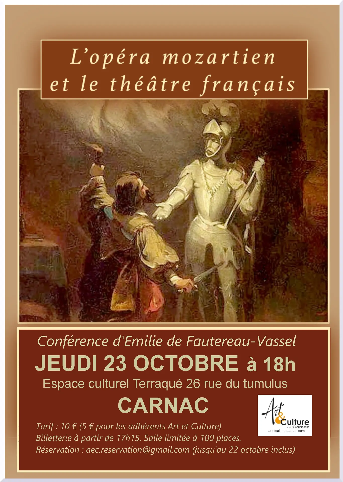Conférence Littérature et Musique: L'Opera mozartien et le théâtre français