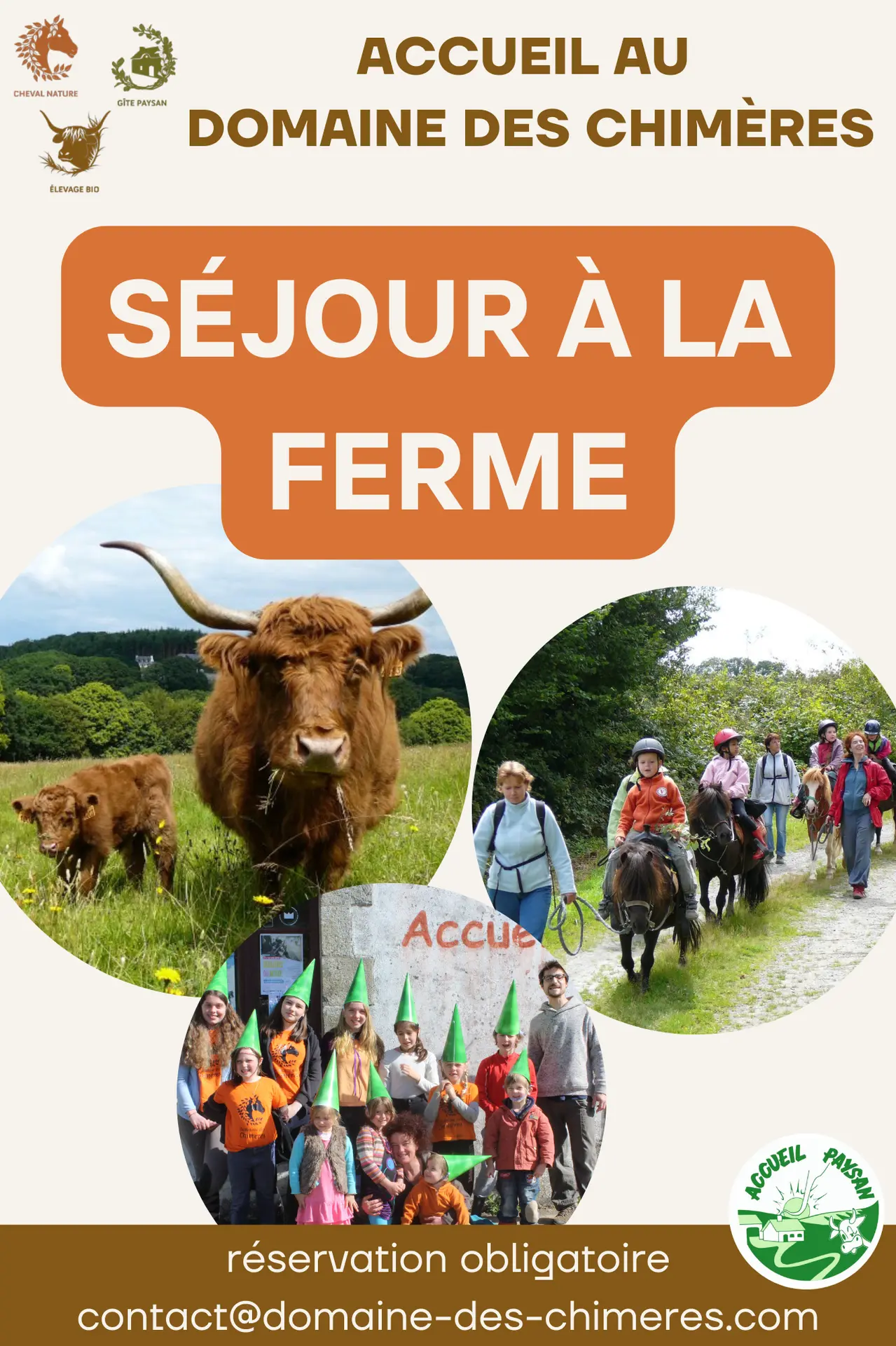 DOMAINE DES CHIMERES - Affiche séjours