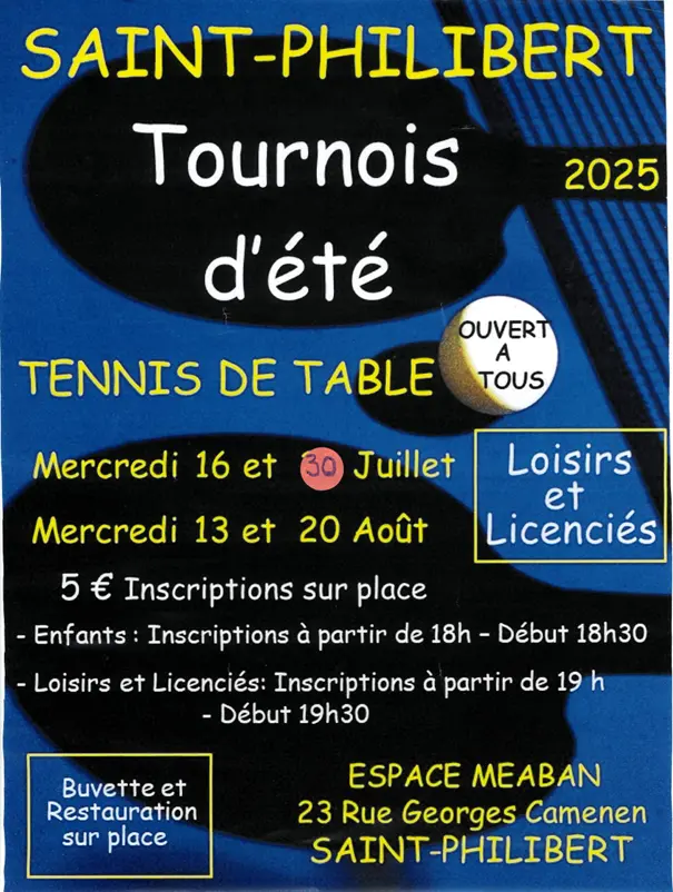 Tournois d'été de tennis de table