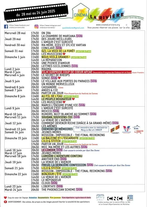 Programme Cinéma Etel