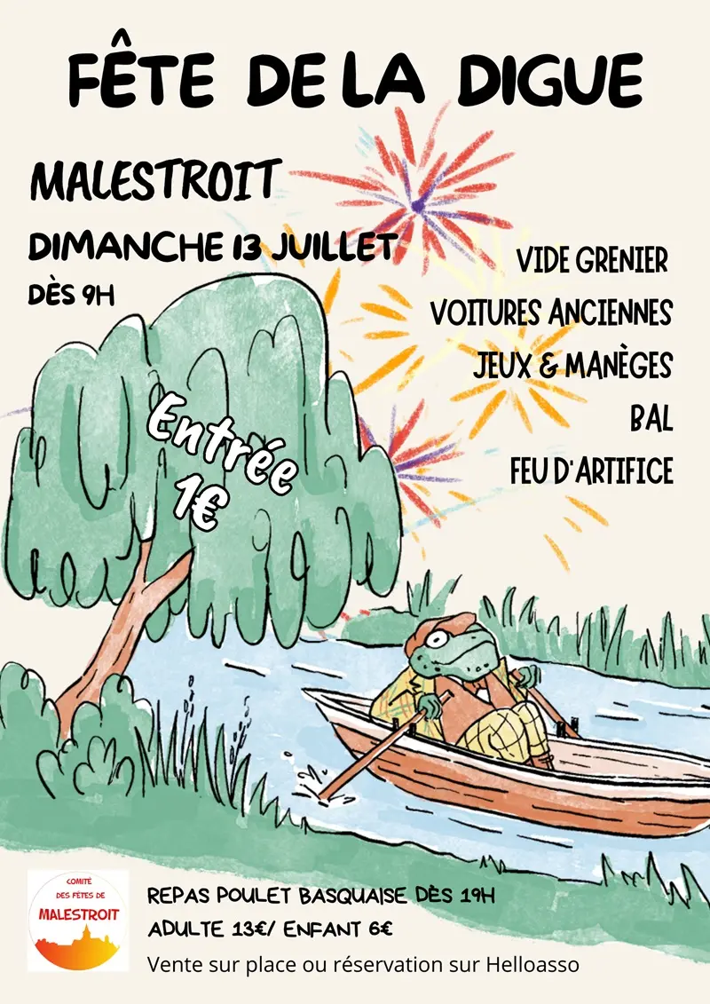 affiche fête de la digue-Malestroit-2025