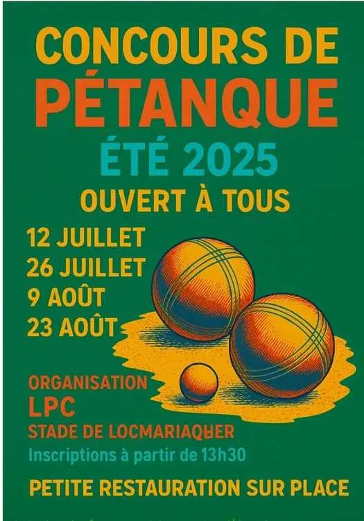 Concours de pétanque à Locmariaquer