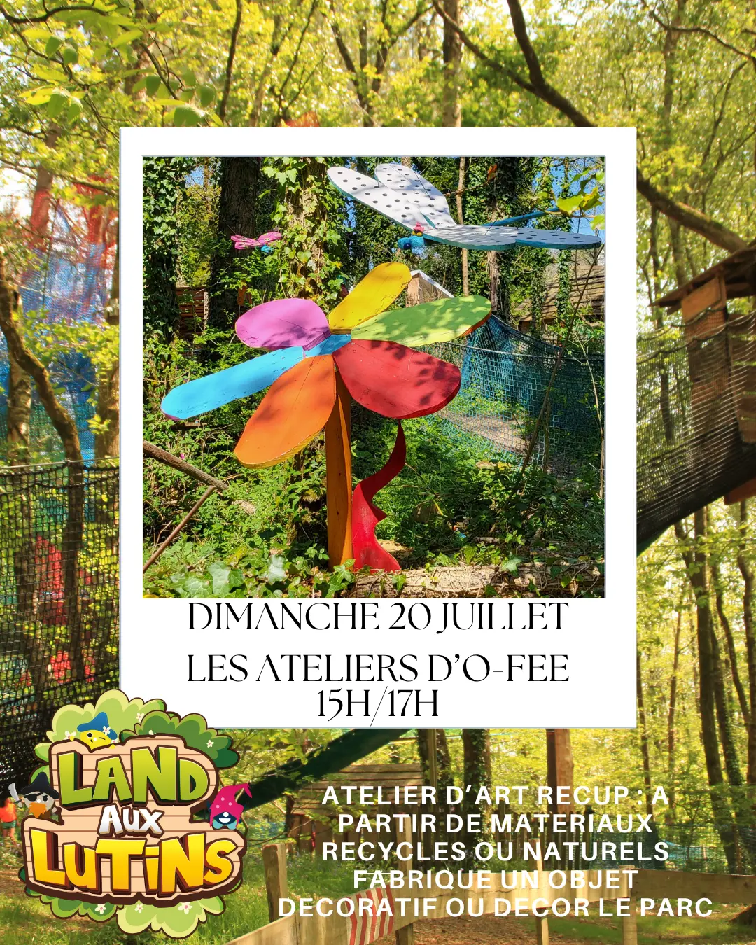 ateliers art recup parc de loisirs land aux lutins