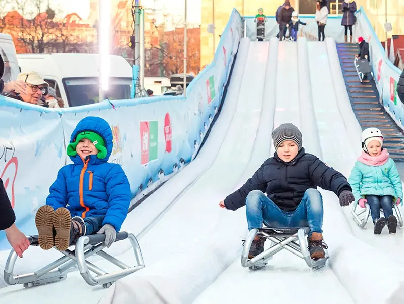 piste luge - noël - Ploërmel - Morbihan