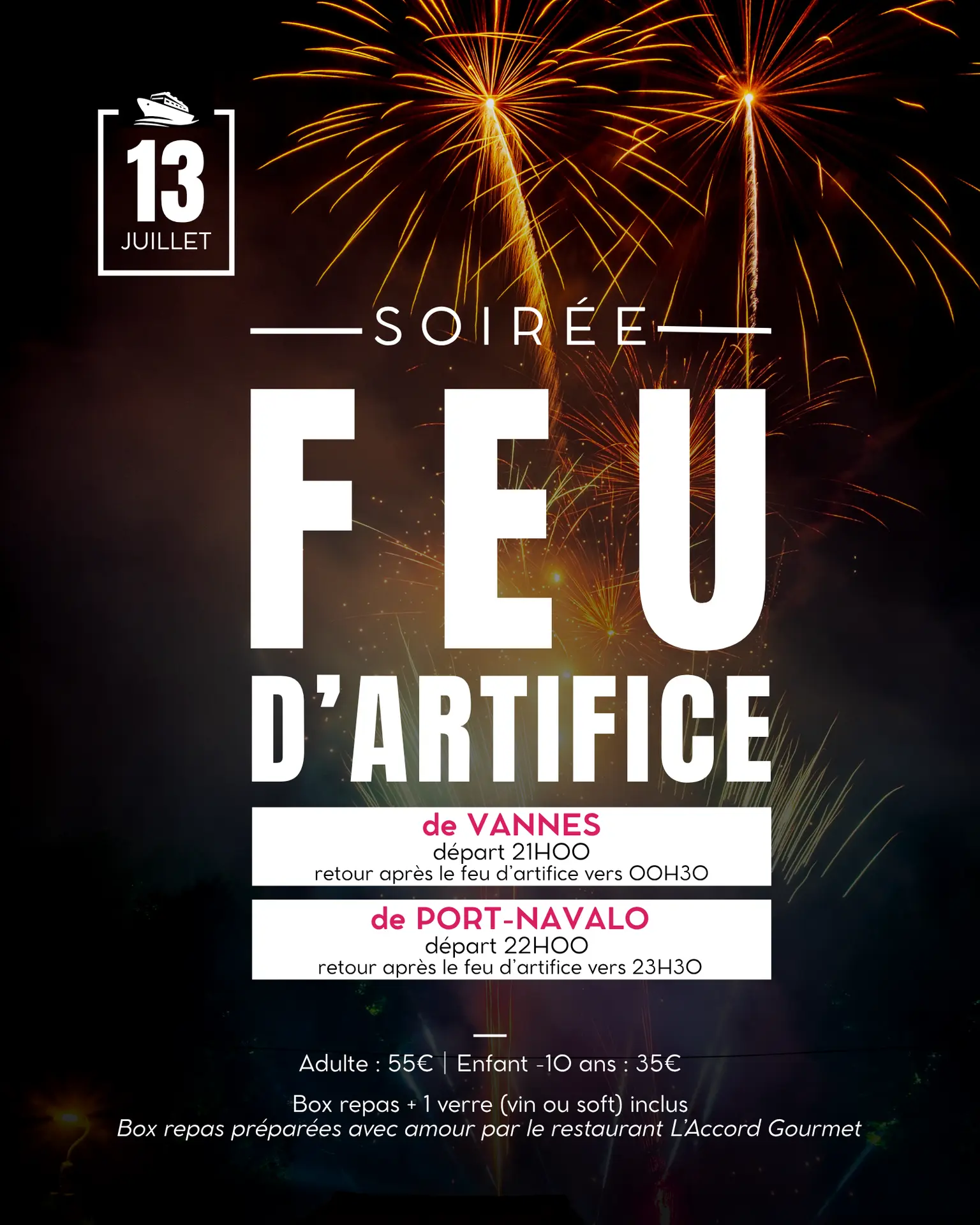 Soirée feu d'artifice