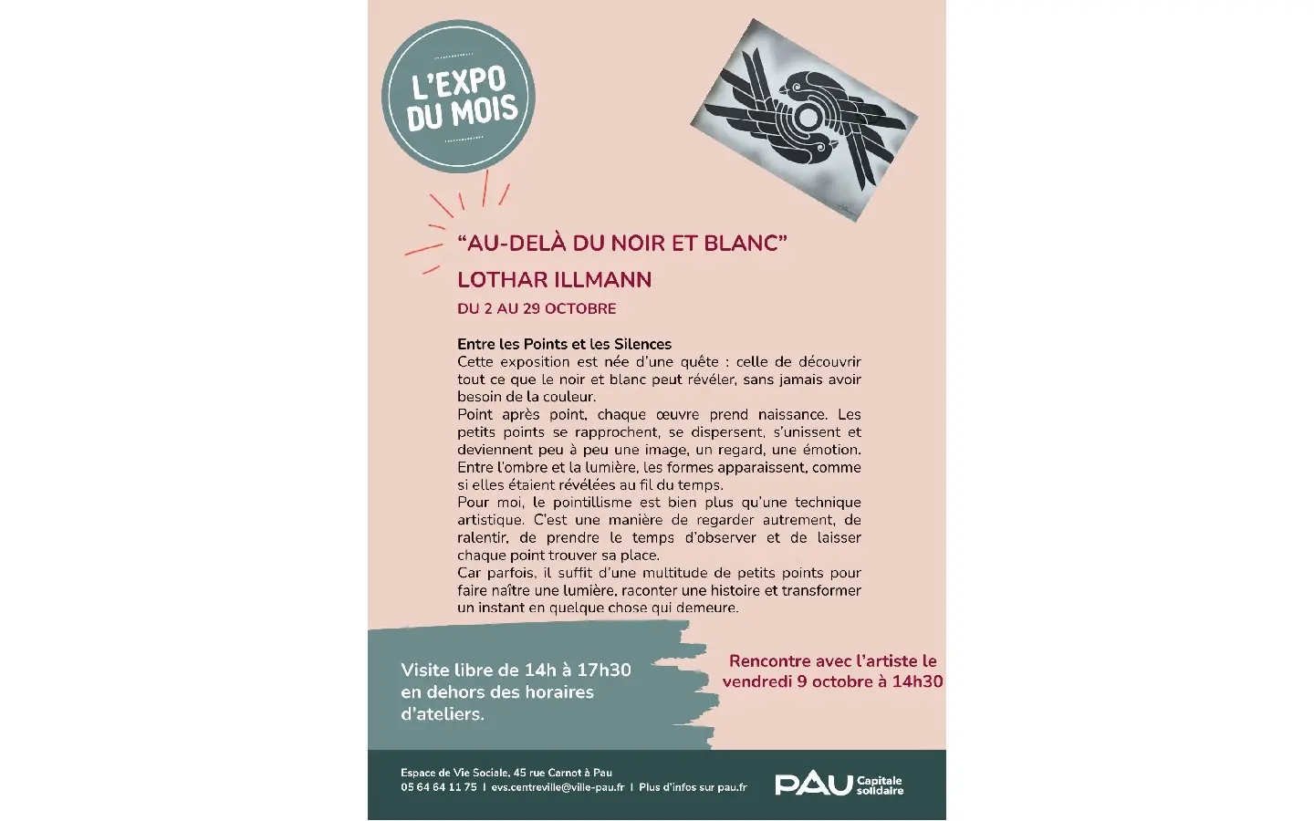 AFFICHE exposition Lothar Illman