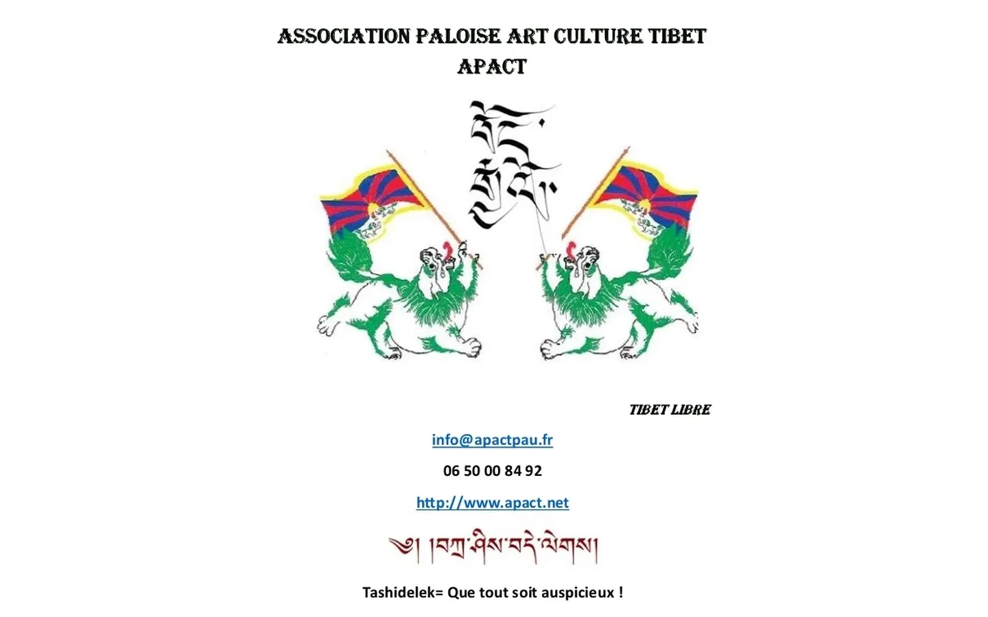 Association paloise art culture Tibet APCT