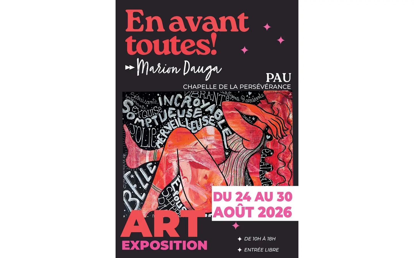 En avant toutes! Exposition Chapelle de la Persévérance à Pau