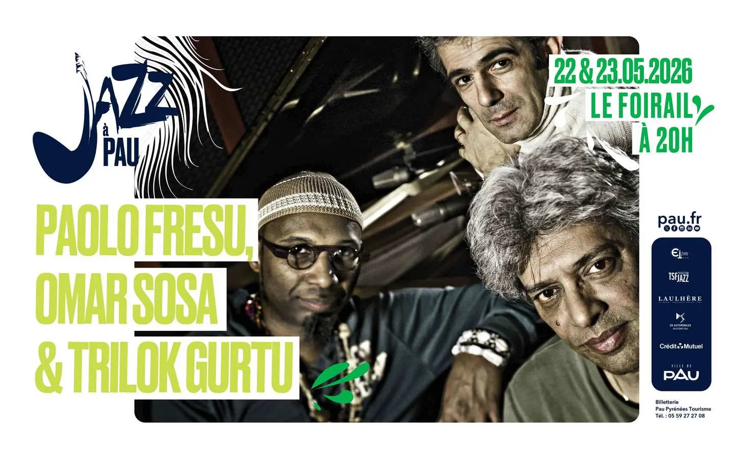 Jazz à Pau - Paolo Fresu Omar Sosa & Trilok Gurtu