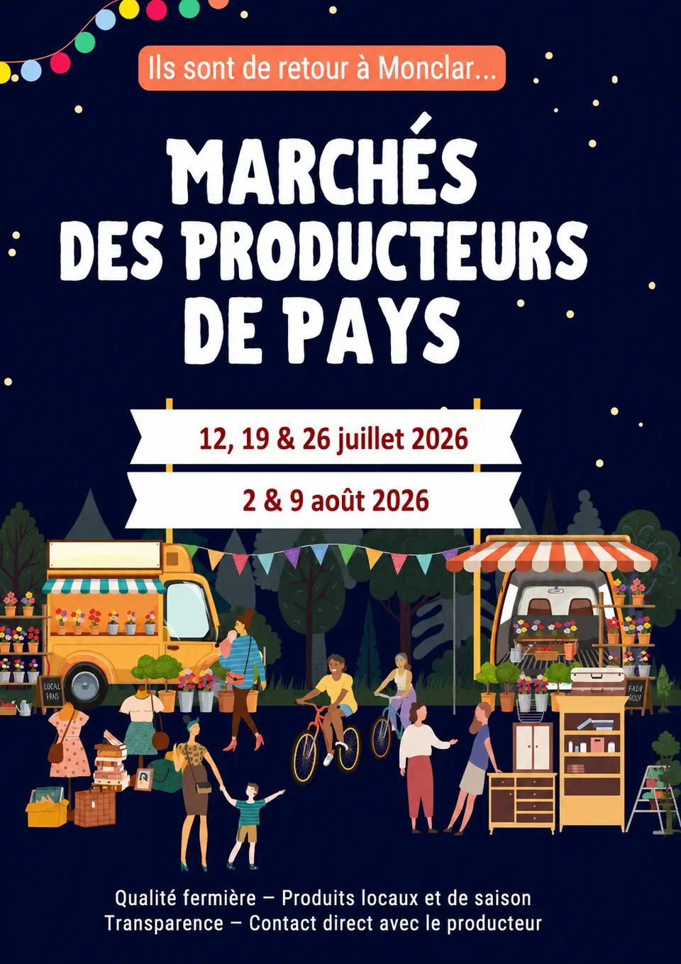 Marché producteur de pays Monclar 2026