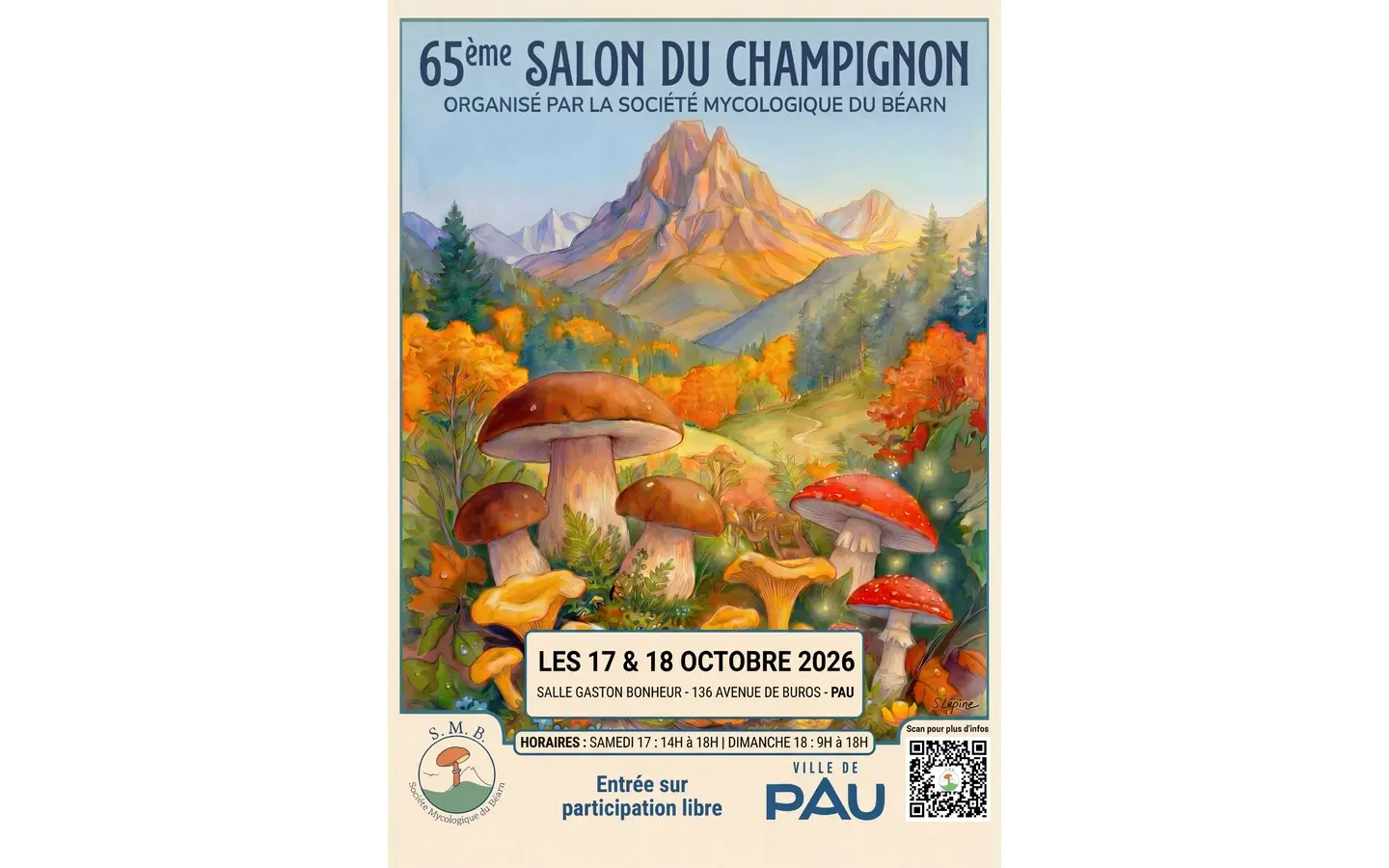 Visuel salon du champignon à Pau